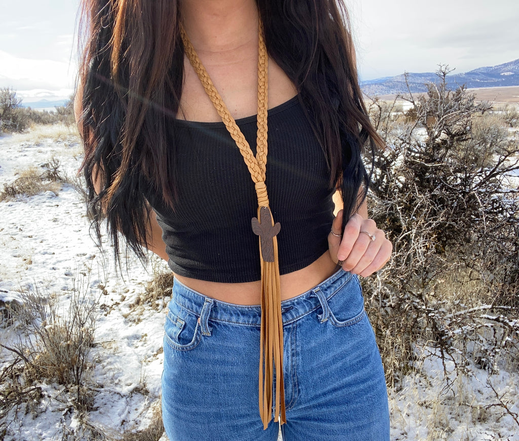 Tan Braided Necklace